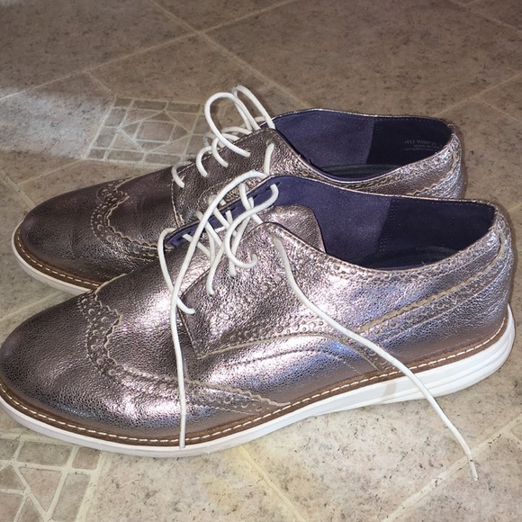 Cole Haan metalic GRAND EVOLUTION brogue Shoes - Picture 3 of 5